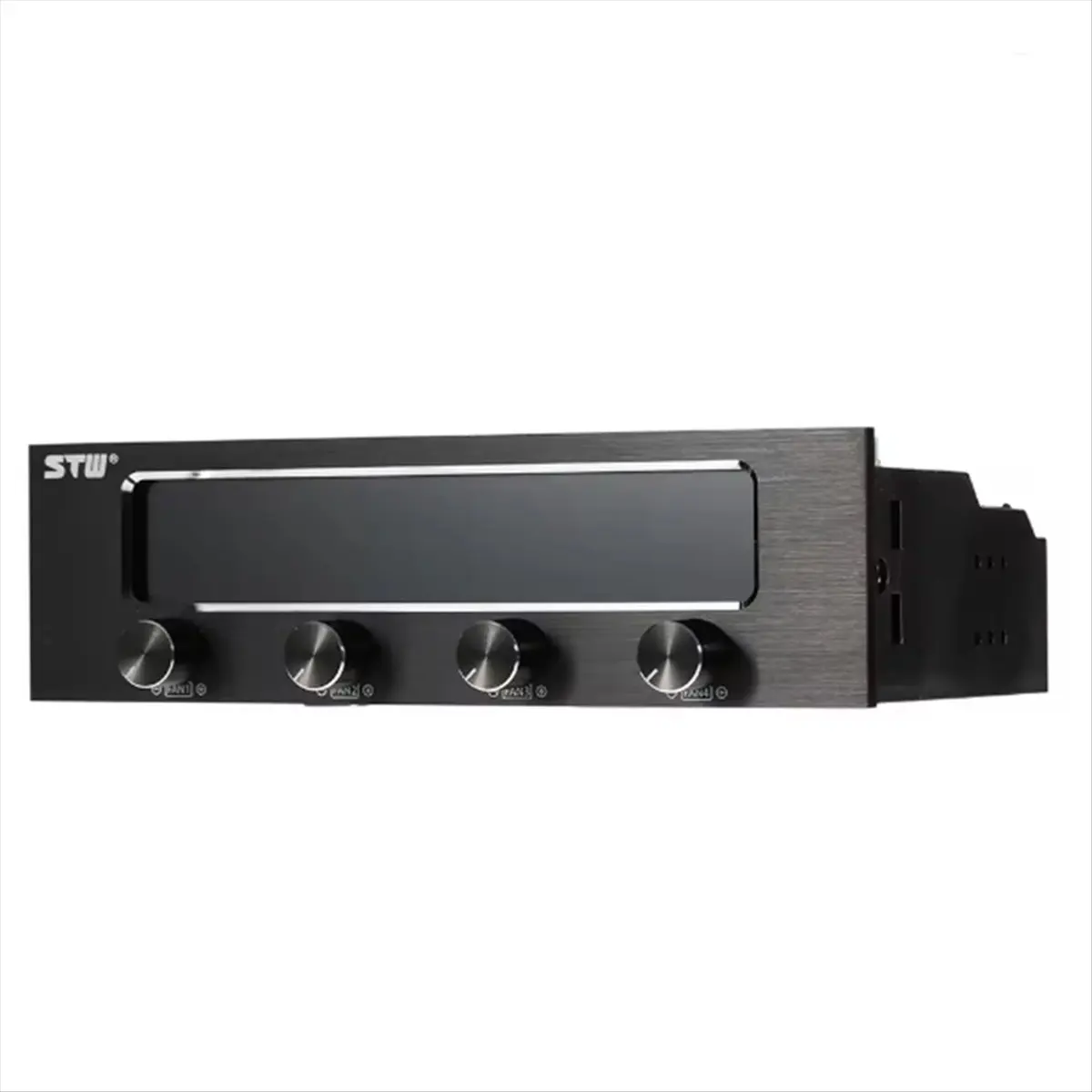 AAAE  Multi-Function PC CPU 4 Channel Fan Controller Speed Control Adjuster LCD Cooling Front Panel