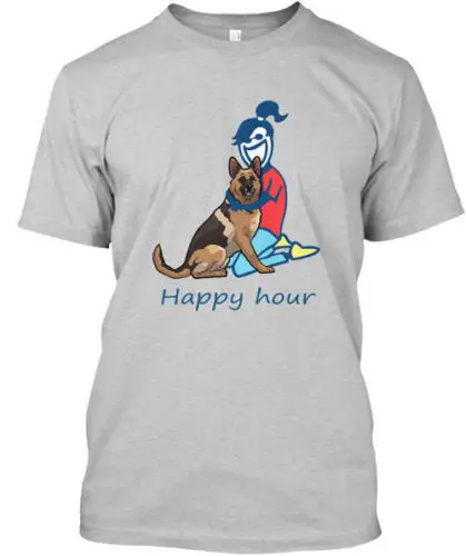 German Shepherd 1 Happy Hour - T-shirt Made In The USA Size S To 5XL