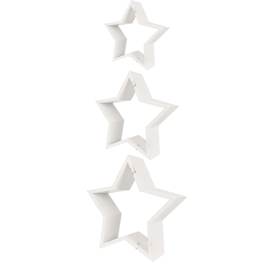 

Set of Layered Wooden Star Ornaments for Home Decoration Designed to Add Seasonal Festive Touch and Enhance Interior Style