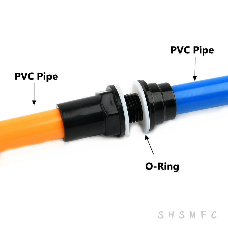 고품질 PVC 파이프 커넥터, 두꺼운 어항 배수 수족관 입구 배출구 조인트, 정원 관개, 20mm, 25mm, 32mm, 40mm, 50mm, 1PC