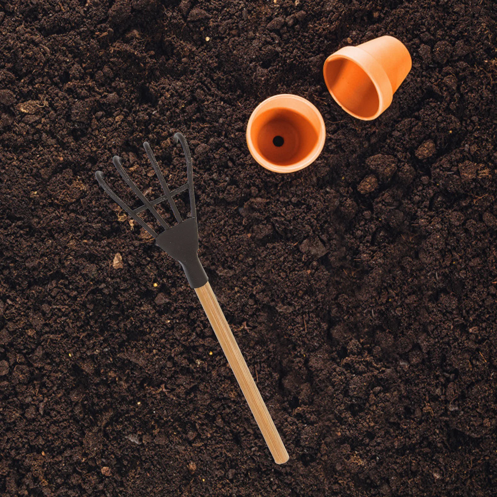 3 قطعة المكابس الزخرفية الحديد مقبض خشبي خمر أدوات البستنة متعددة الأغراض لزراعة التربة تخفيف أشعل النار زهرة صغيرة #1