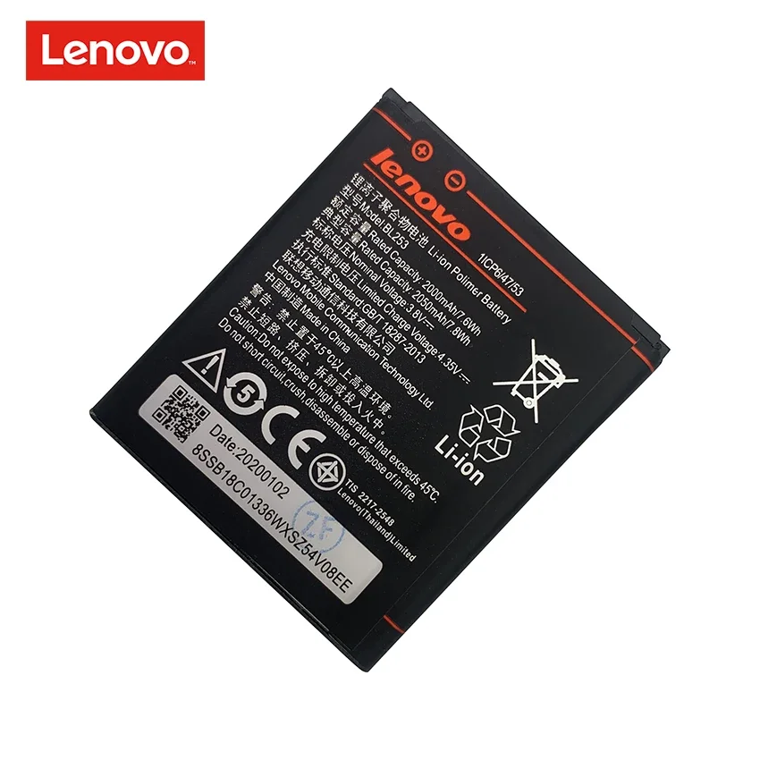 

100% Original For Lenovo 2050Mah BL253 Li-ion Battery Replacement for For Lenovo A2010 A2580 A1000 A1000m Smart Mobile Phone