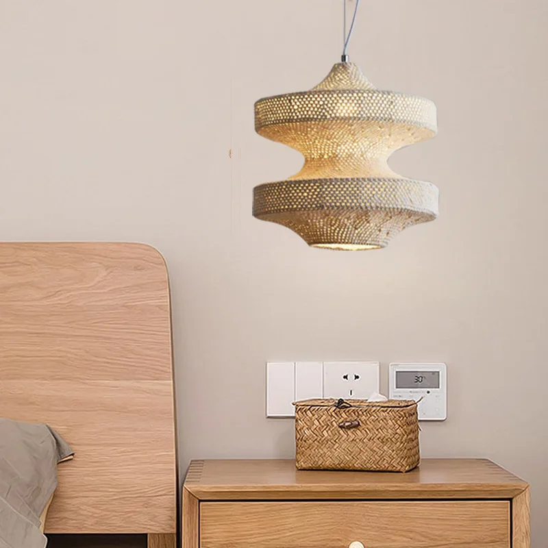 Cross-border exclusive for South East Asia wind chandelier retro living room dining room zen light homestay study Japanese ratta