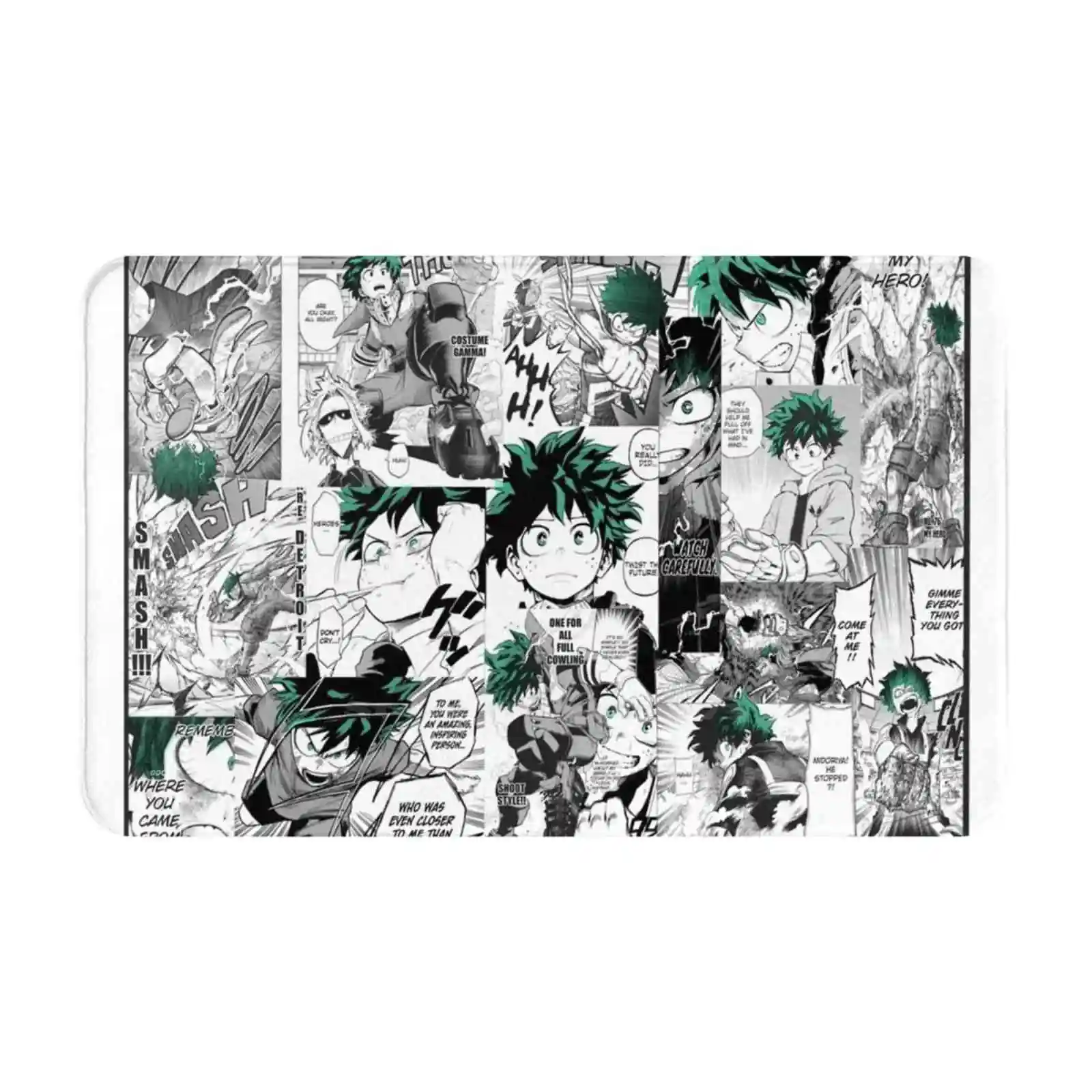 Deku Manga Collage Soft Cushion Car Home Carpet Door Mat Deku Boku No Hero Academia Anime Bnha All Might Manga Mha Izuku