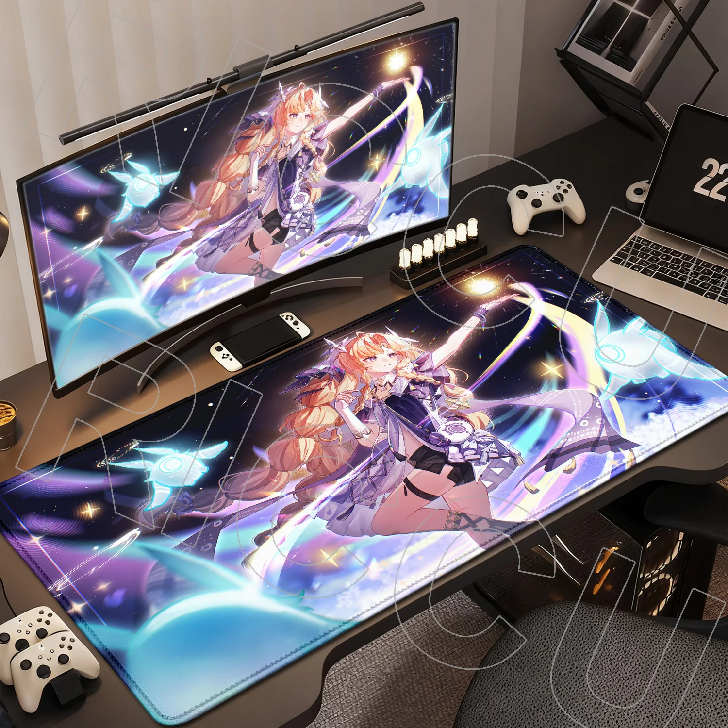 

XXL Wuthering Waves Sigrika Computer Gaming offices keyboard Mouse Pad Anime girl Non-slip Rubber HD Printing Esports Desk Mat
