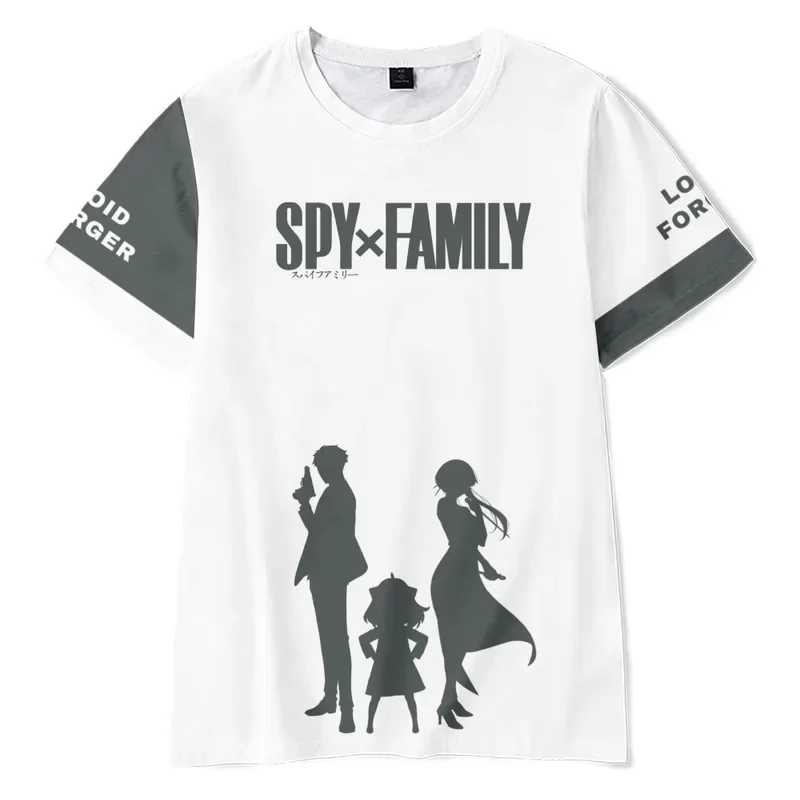 Camiseta Anime Masculina e Feminina de Verão, Anya Caneca, Espião, Camiseta FAMILIAR X, Tops Harajuku Streetwear, O Neck, Manga Desenhos Animados, Camisetas Shortsleeve