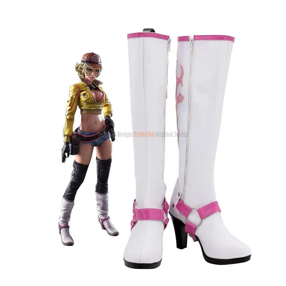 FF15 Cindy Shoes Cosplay Final Fantasy 15 Cindy Aurum Cosplay Boots High Heel Shoes Custom Made