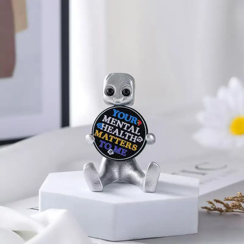 1pc Small Desk Decor, Anxiety Lie Detector Robot, Also Suitable As A Small Gift For Friends, Family And Loved Ones