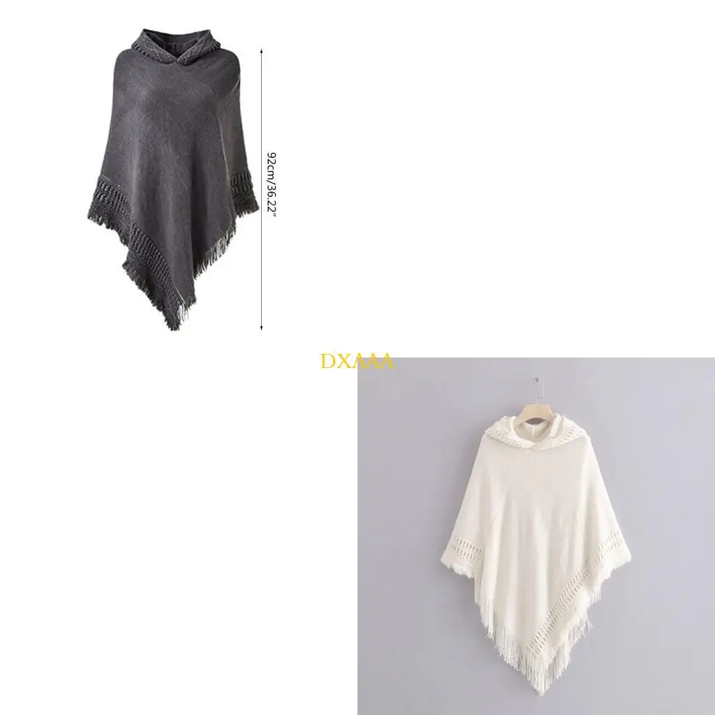 dxaa-poncho-punto-con-capucha-para-mujer-capa-color-solido-ganchillo-con-flecos-y-borlas-chal-envolvente