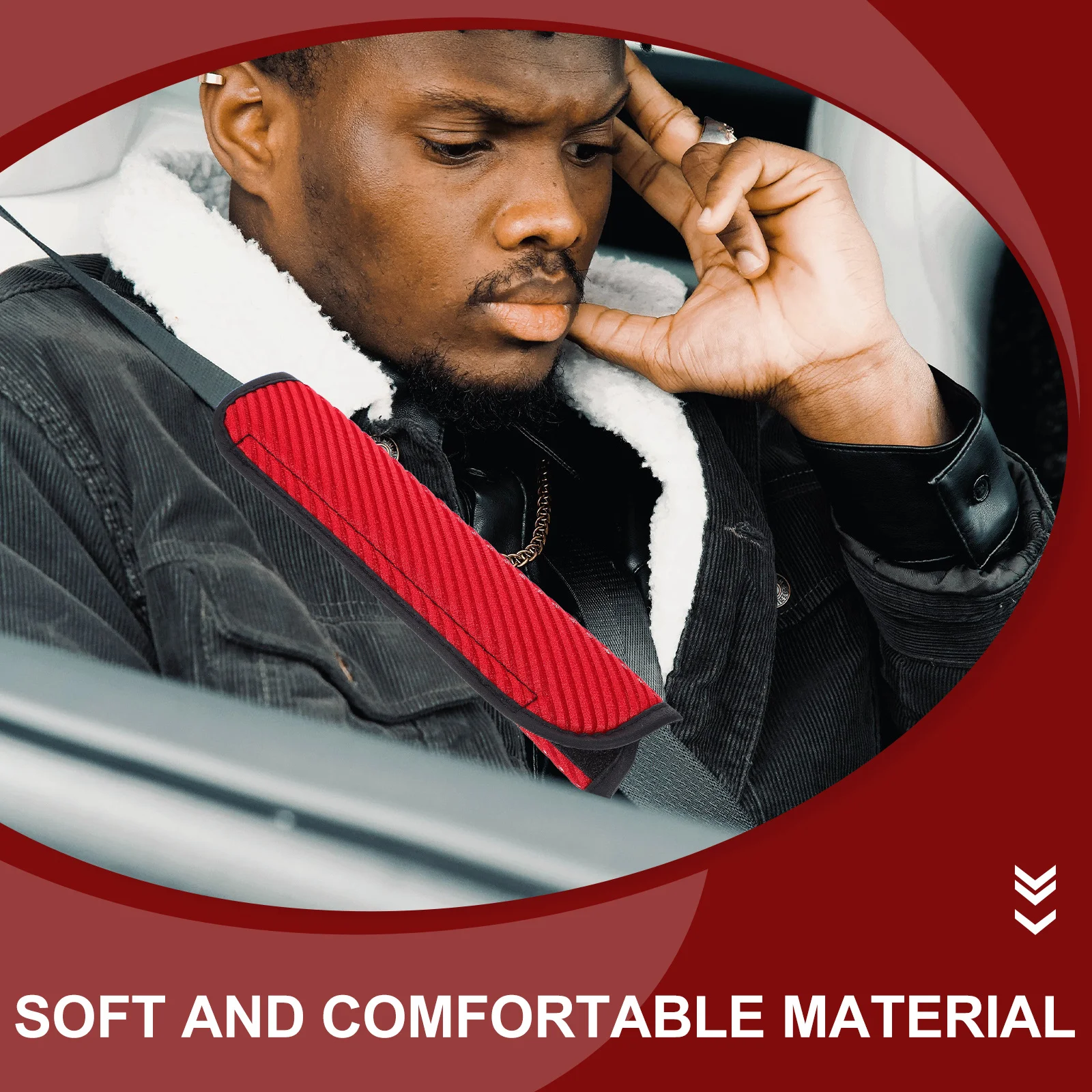 

2Pcs Car Seat Shoulder Pads Neck Cushion Easy Installation Comfortable Auto Accessory Decor Covers Cover Cover for Shoulder