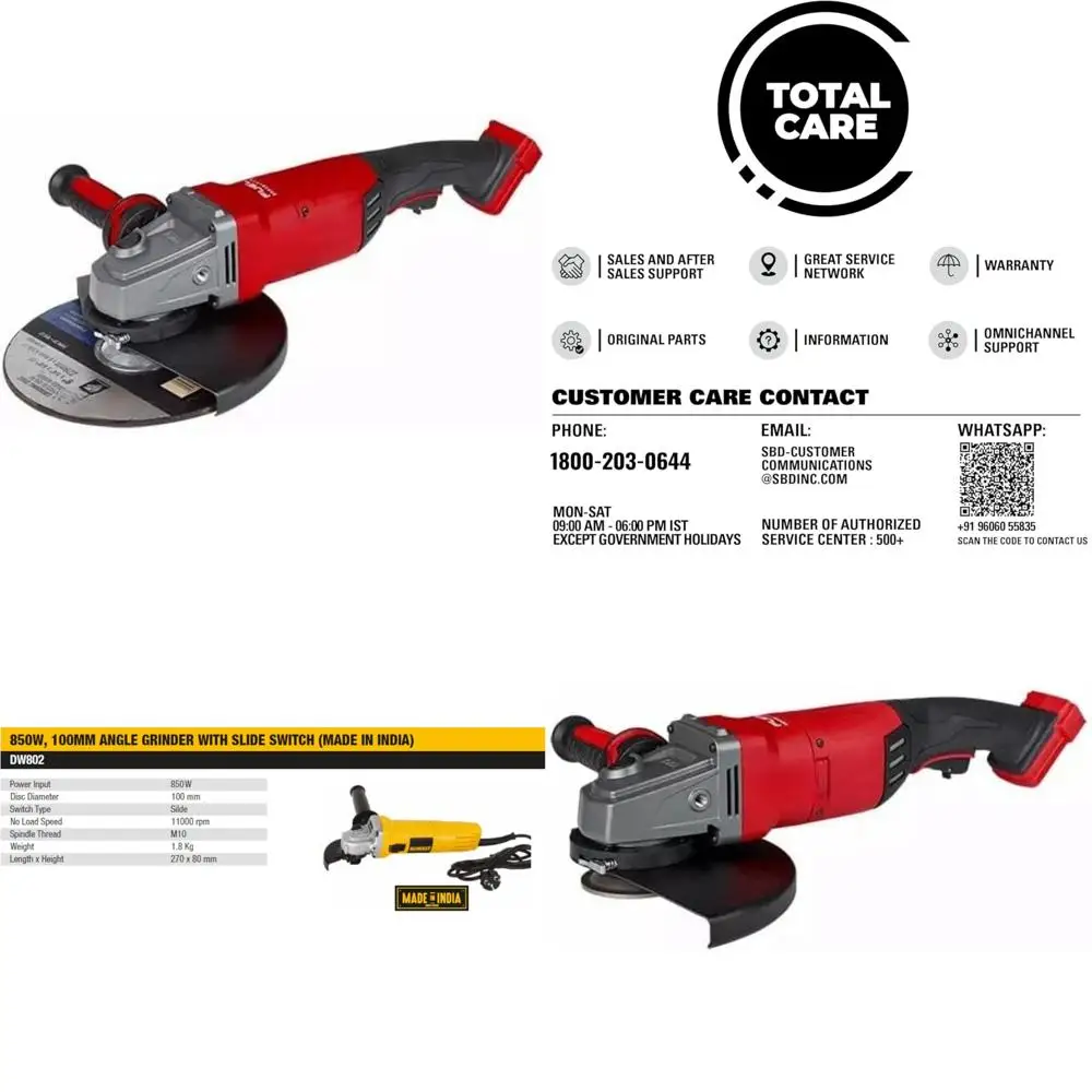 مطحنة زاوية كبيرة 7/9 بوصة 6600 دورة في الدقيقة أداة عالية الأداء لتطبيقات الثقيلة