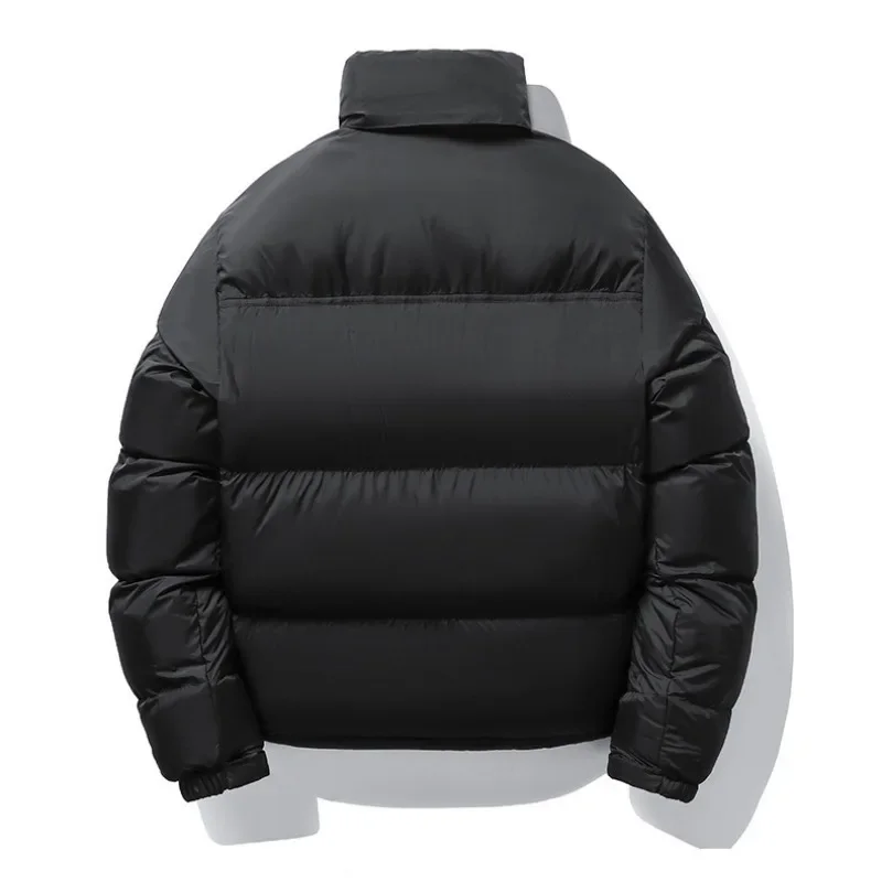 New Couple Autumn and Winter Short Cotton Coat Men\'s Coat Down Cotton Coat Stand Up Collar Warm Cotton Coat Men