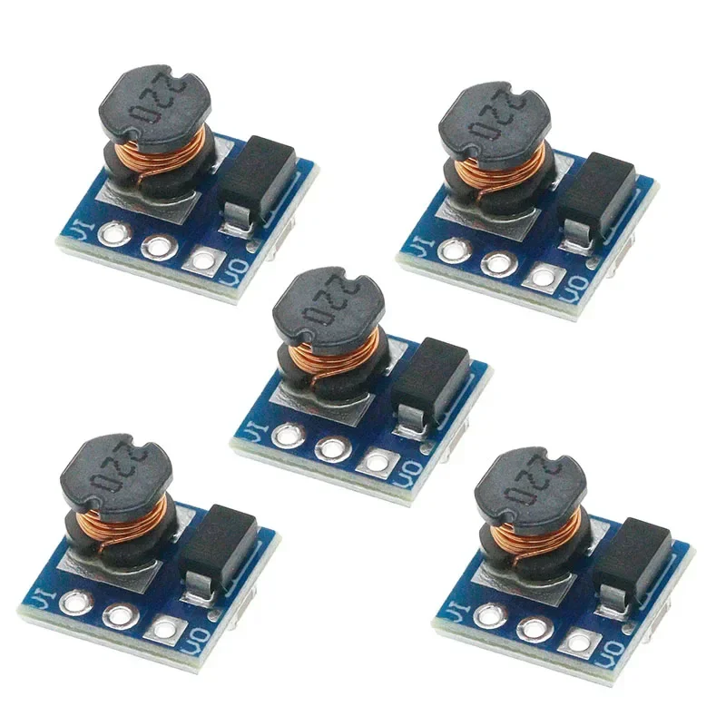 5PCS DC DC 1.8V 2.5V 3V 3.3V 3.7V To 5V Step Up Power Supply Voltage Boost Converter Board Module Regulator 18650 Li-on Batery