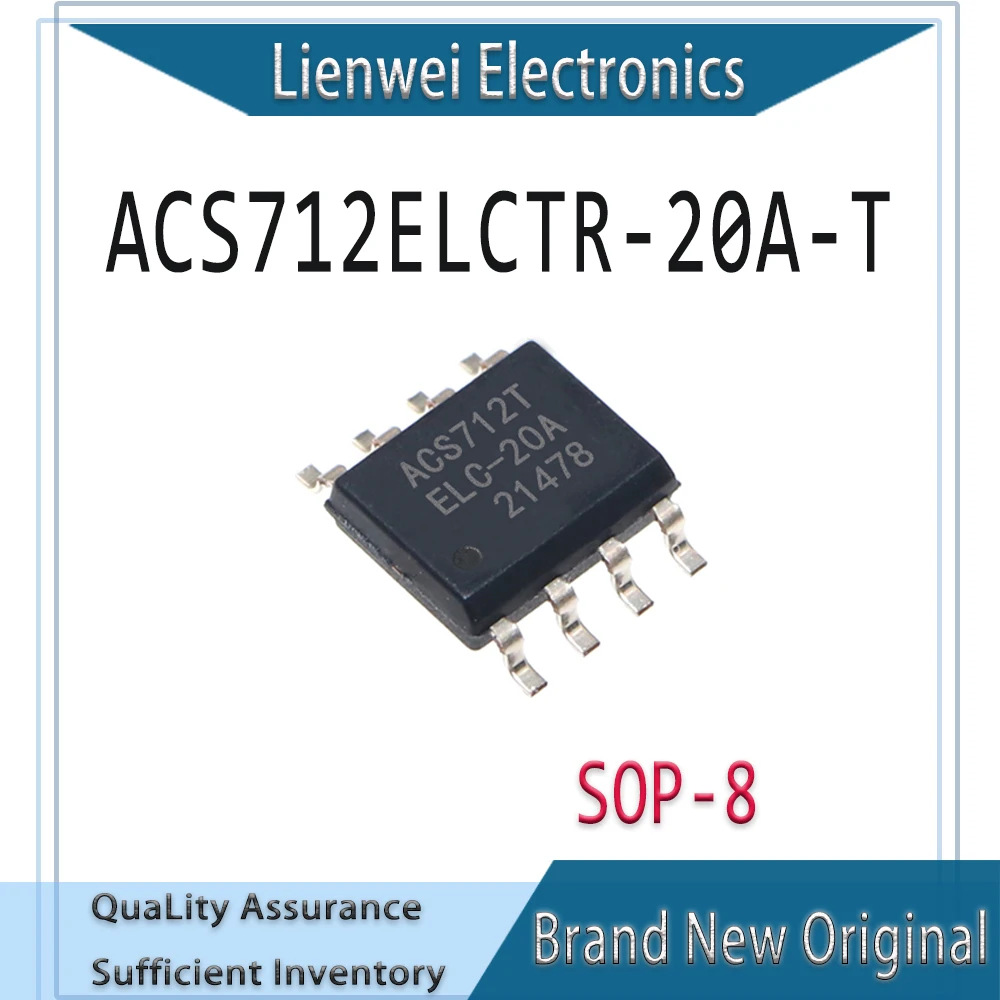 

100% New Original ACS712T ACS712ELCTR-20A-T ACS712TELC-20A ACS712TELC IC Chipset SOP-8