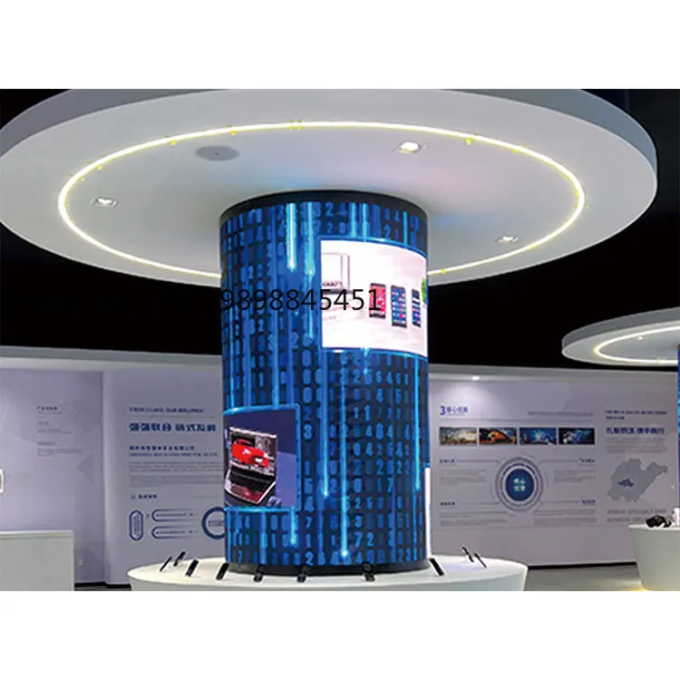 

Customized P2.5 Flexible Cylindrical Indoor LED Display for Retail Store Advertising Shopping Mall SDK Function