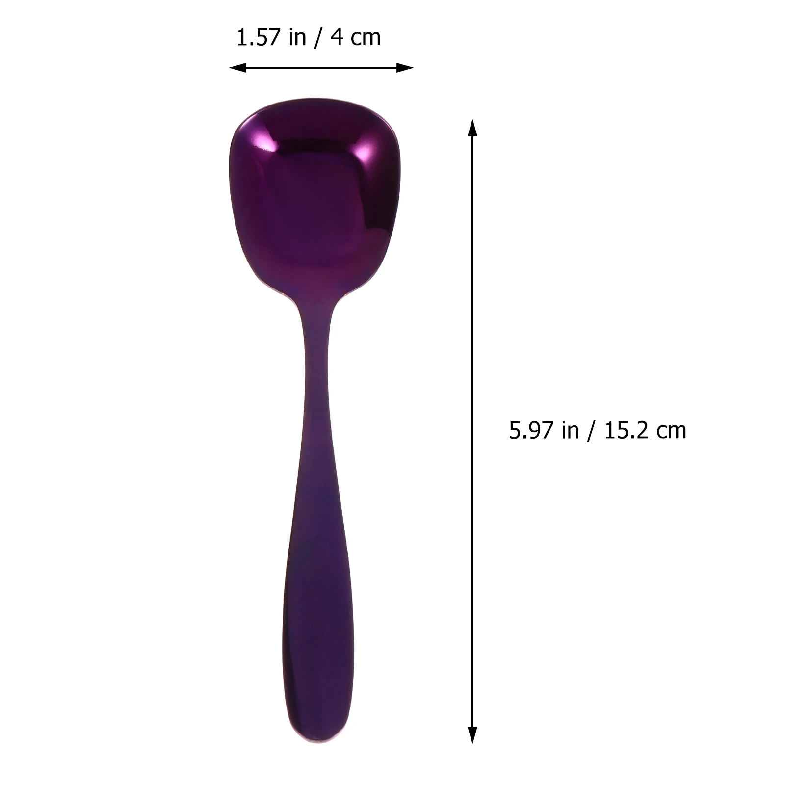 

6 Pcs Stainless Steel Ice Cream Scoop Coffee Spoon Square Teaspoon Flat Spoon Kitchen Gadgets Serving Mini Travel Food Safe