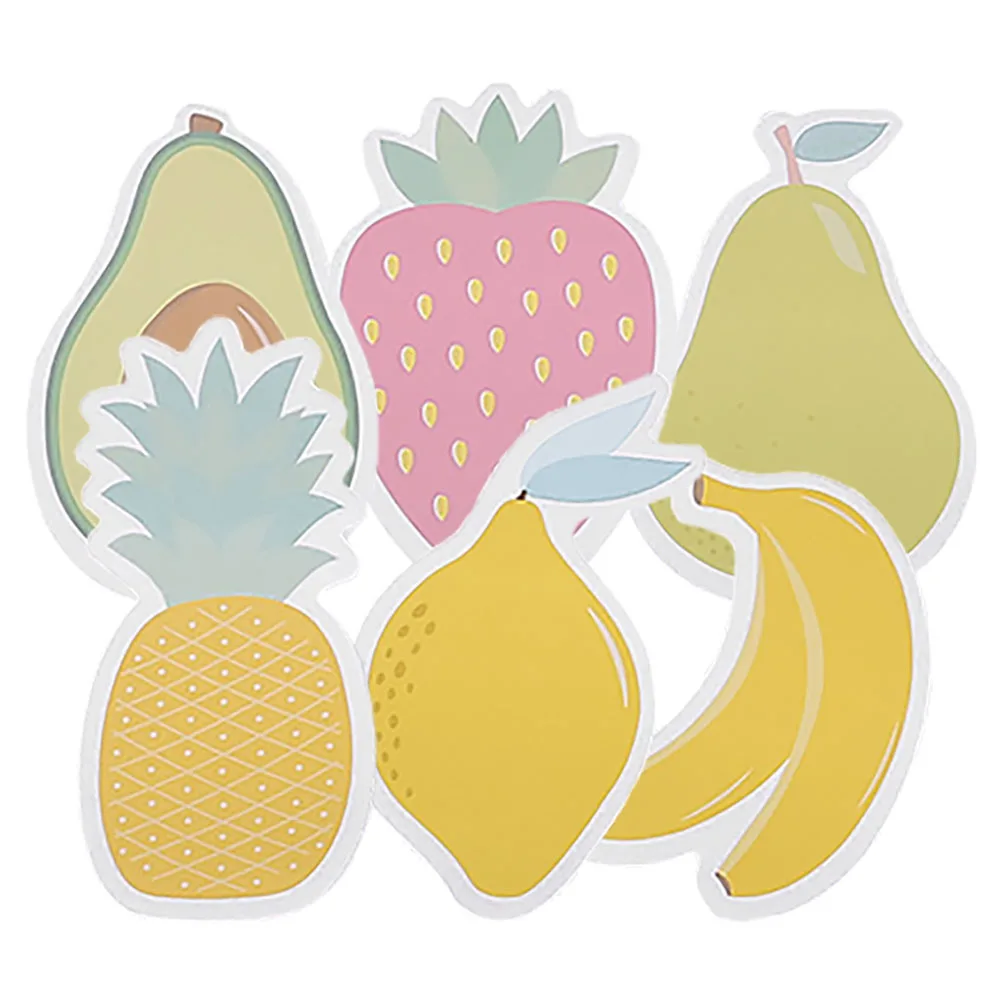 Bloc de notas decorativos pelables en forma de fruta, suministros de oficina divertidos, Bloc de notas de manzana y fruta, 6 uds.