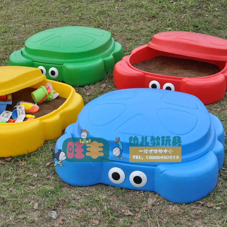 Kindergarten parent-child garden children's plastic sand pit beach toys play sand play toys new crab sand water tray