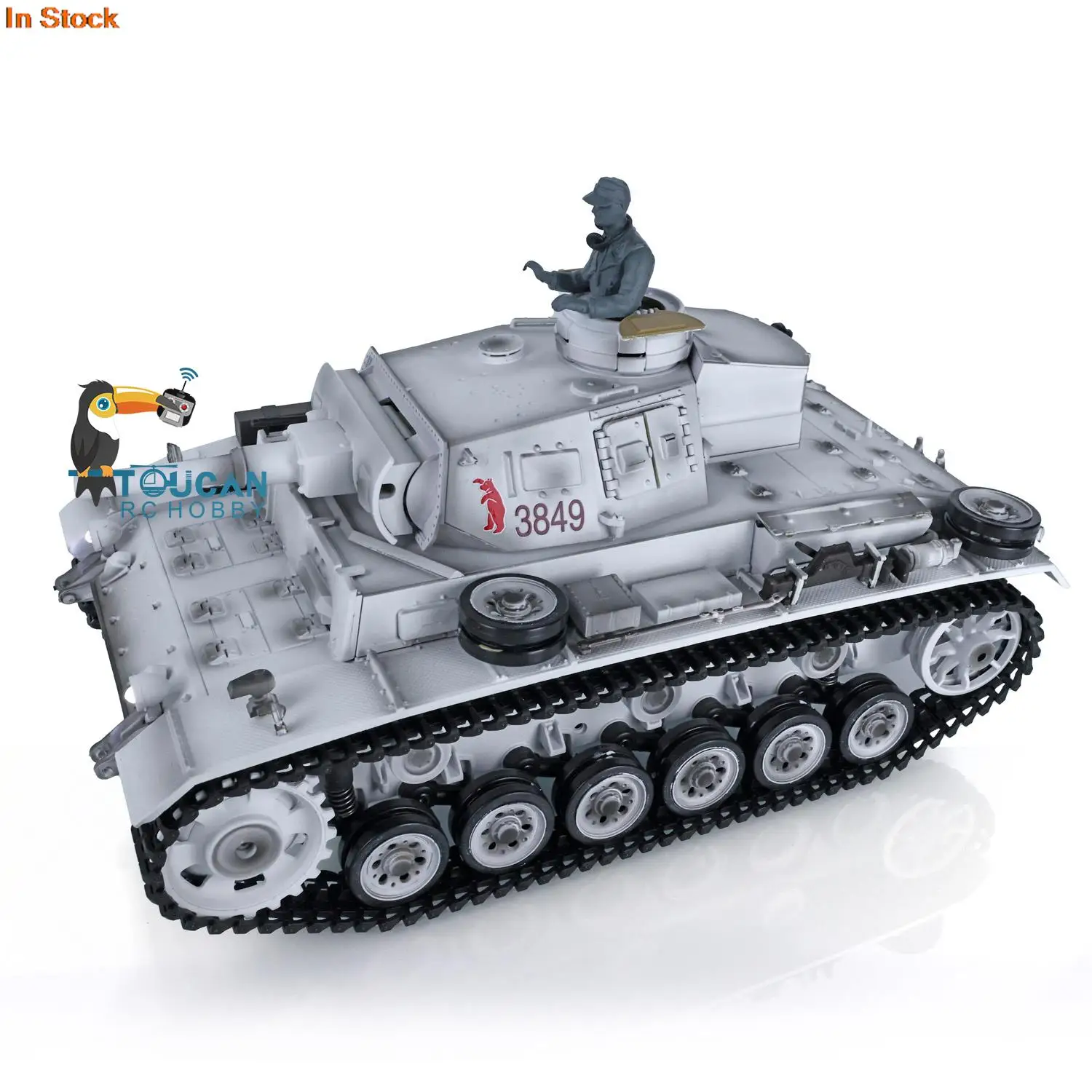 WYPRZEDAŻ Heng Long 1/16 Snow 7.0 Customized Panzer III H RTR RC Tank 3849 Metal Wheels Tracks Gearbox Idler Infrared BB Shoot Toy