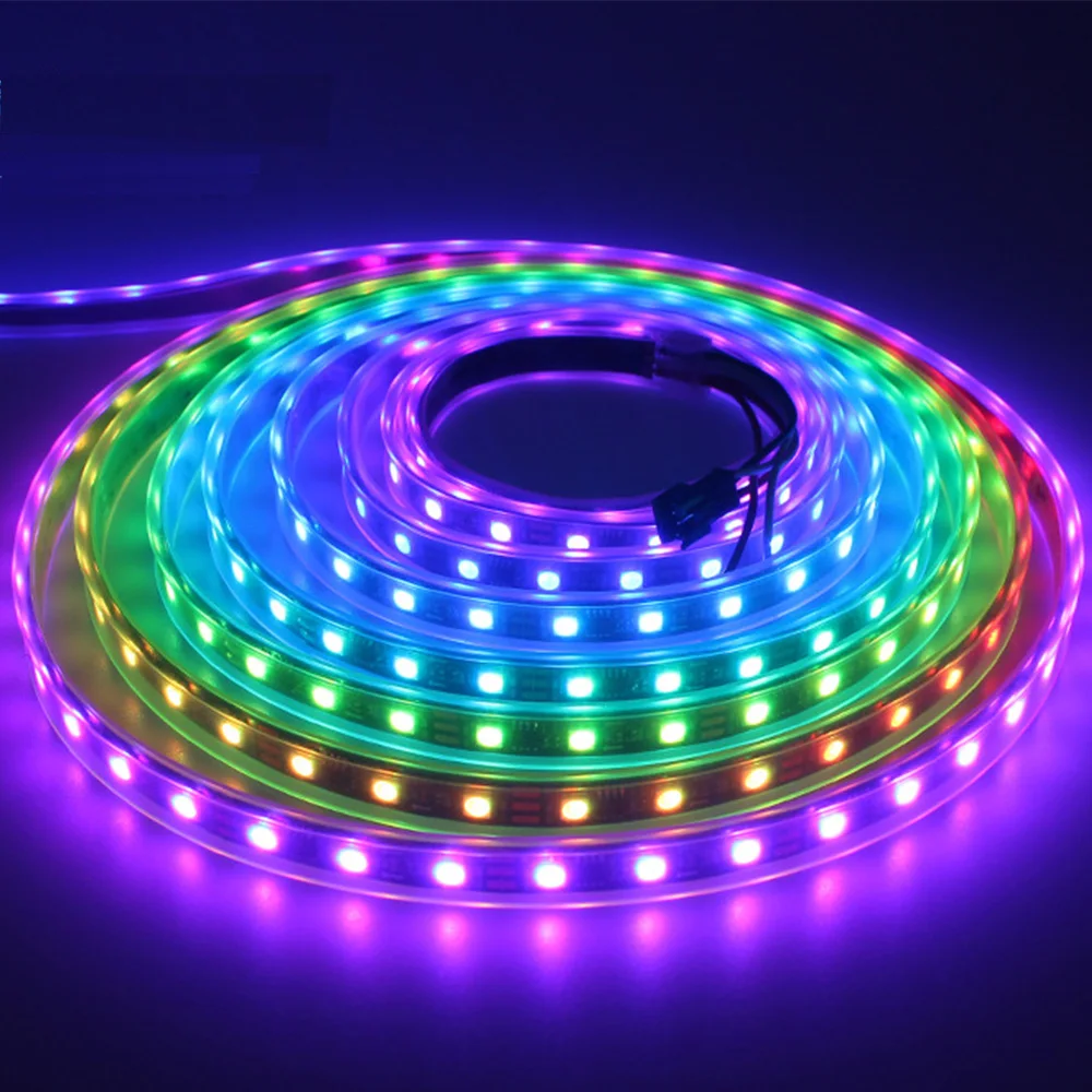 

DC12V 5M/roll WS2811 SMD5050 Full Color Illusion LED Strip Light Running Water Light 20/60Leds/m IP30/IP65/IP67