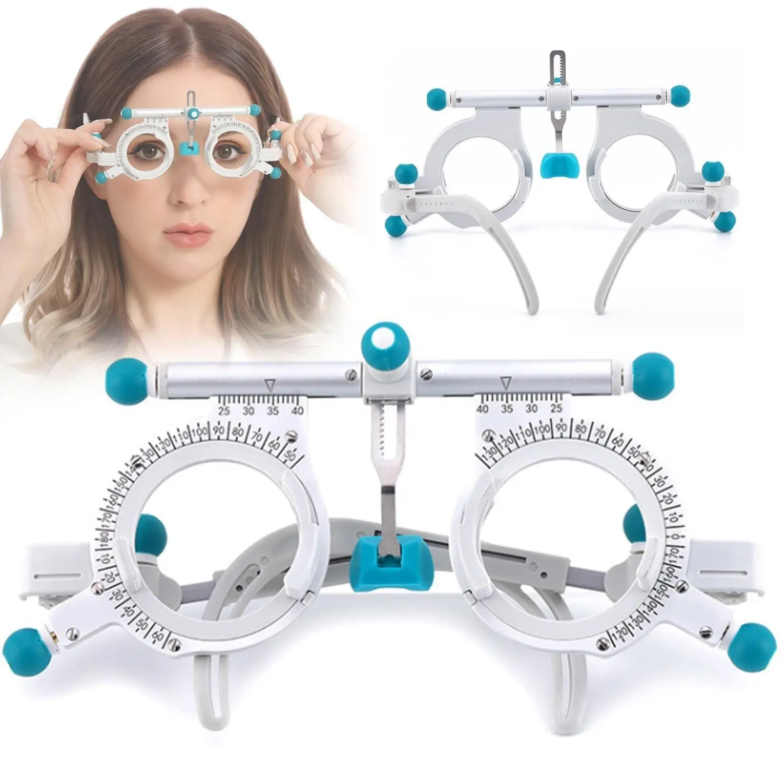 

Adjustable Optical Trial Lens Frame,Optic Trial Lens Frame PD 48-80mm,Eye Optometry Lens Frame for Visual Inspection in Optical