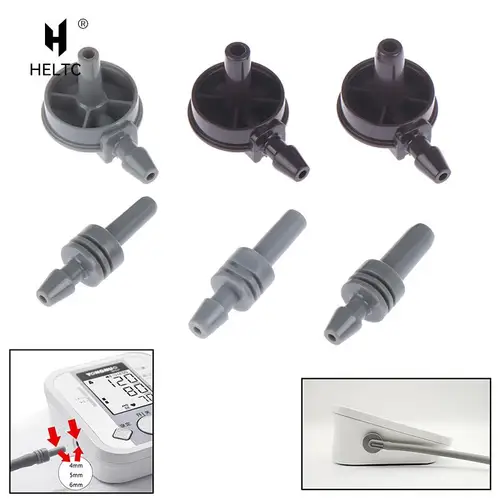 Imagen 1 del producto Conector de manguito de brazo para Monitor de presión arterial, tonómetro de brazo de tres tamaños, correa de brazo de 4mm/5mm/6mm, accesorios de conector bidireccional, 1 piezas