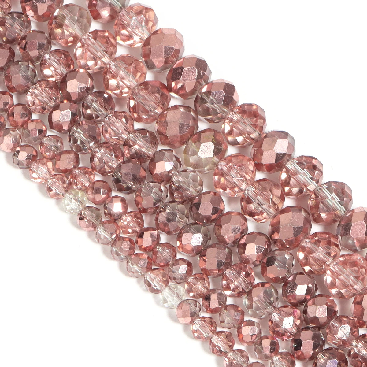 4 6 8mm Round Crystal Beads Faceted Colorful Glass Beads Loose Spacer Bead for Jewerly Making Needlework Bracelet Necklace DIY