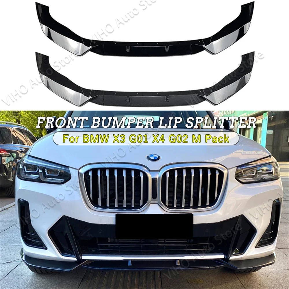 

For BMW X3 G01 X4 G02 ix3 G08 M Pack M40i M40d Front Bumper Splitter Lip Spoiler Diffuser Guard Body Kit Cover 2021 2022 2023