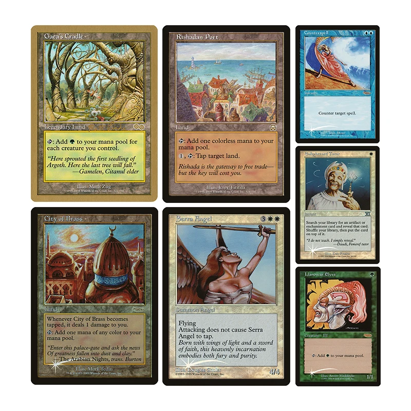 

Homemade Diy Magic The Gatherings Storms Trading Card Game Gaea's Cradle Serra Angel Rishadan Port Collection Card Toys Gift