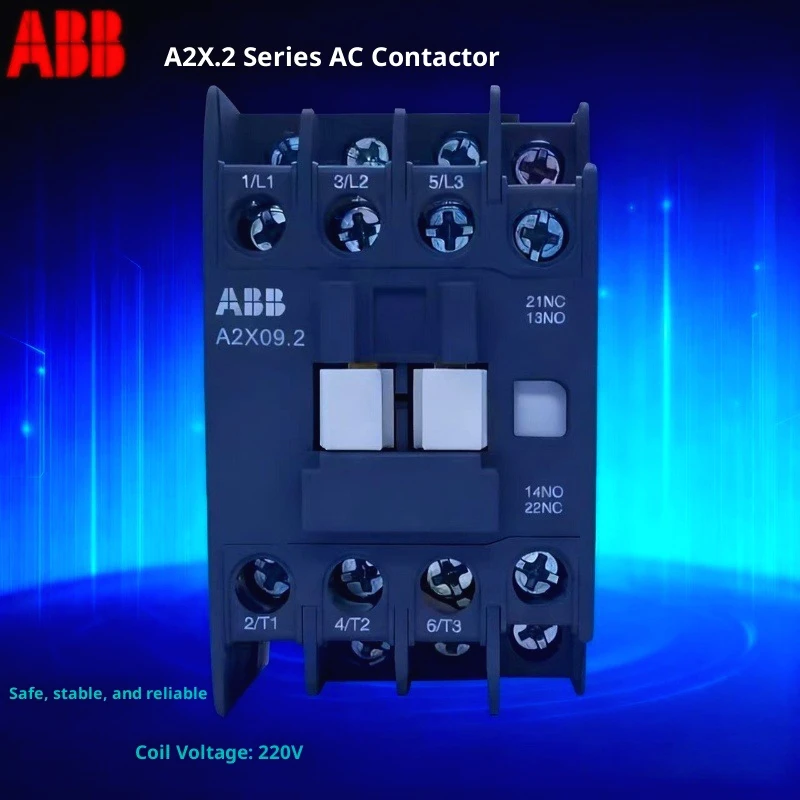 

Контактор ABB Серия A2X.2 Контактор переменного тока ABB, A2X09.2, A2X95.2, A2X25.2, A2X32.2, A2X40.2, A2X18.2, контактор напряжения катушкиABB 220 В