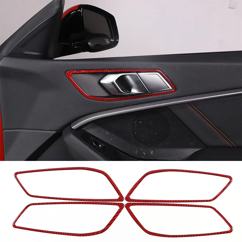 

For BMW 2 Series 2020-2023 Soft Carbon Fiber Inner Handle Decorative Frame Sticker Car Accessories