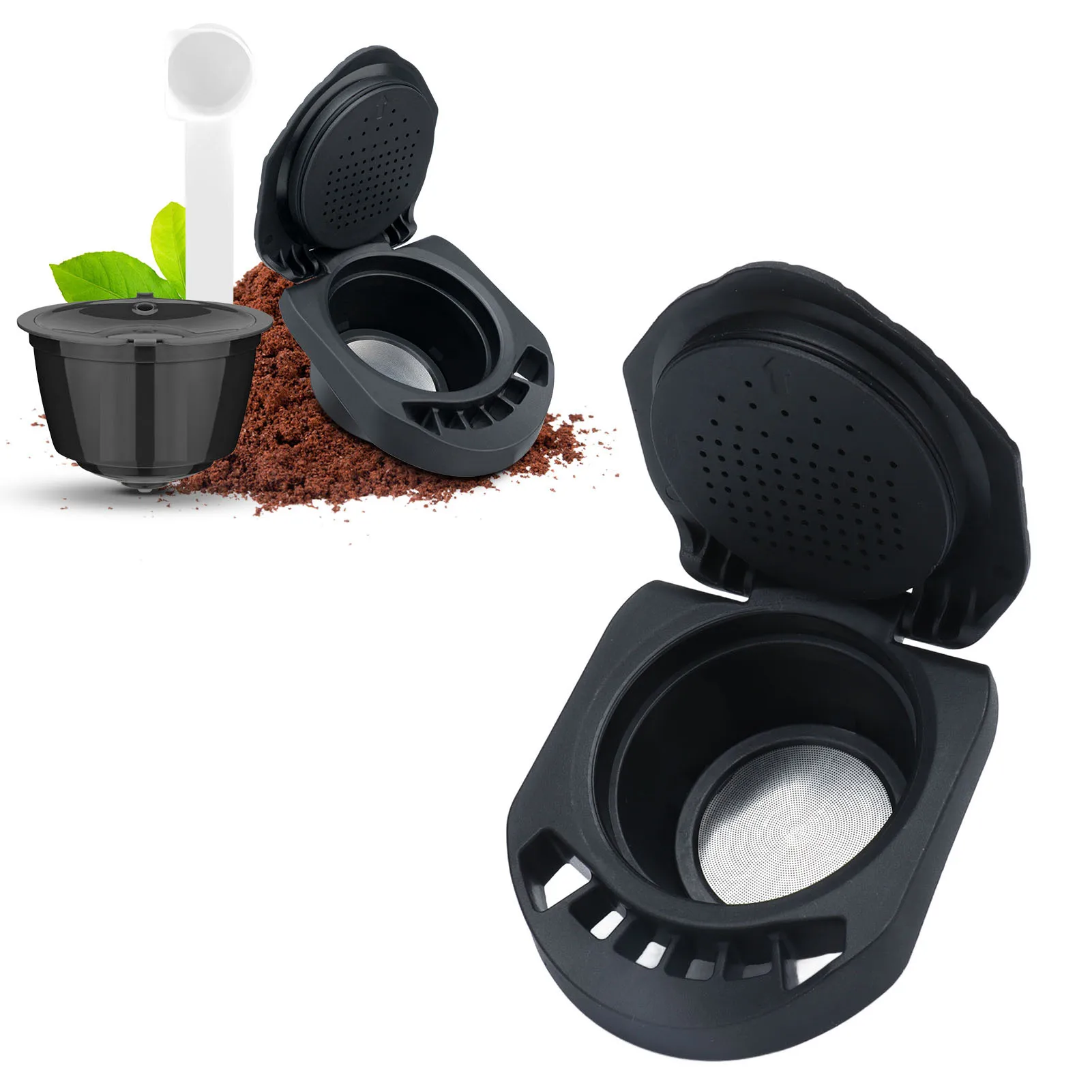 Capsule Cup Coffee Capsule Cup Coffee Capsule Black Reusable Coffee Capsule Filter Cup Coffee Machine Accessory for Dolce Gusto