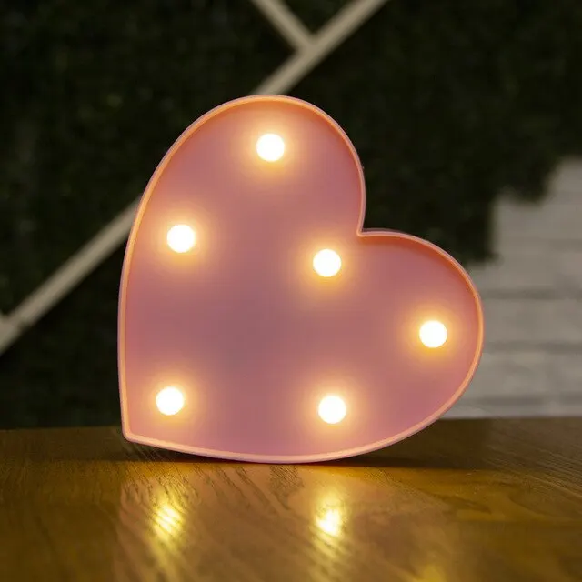 Nummerletterlamp Lichtgevend Alfabet Led-Verlichting Versiering Nachtlampje Voor Thuis Bruiloft Verjaardag Kerstfeest Decoratie