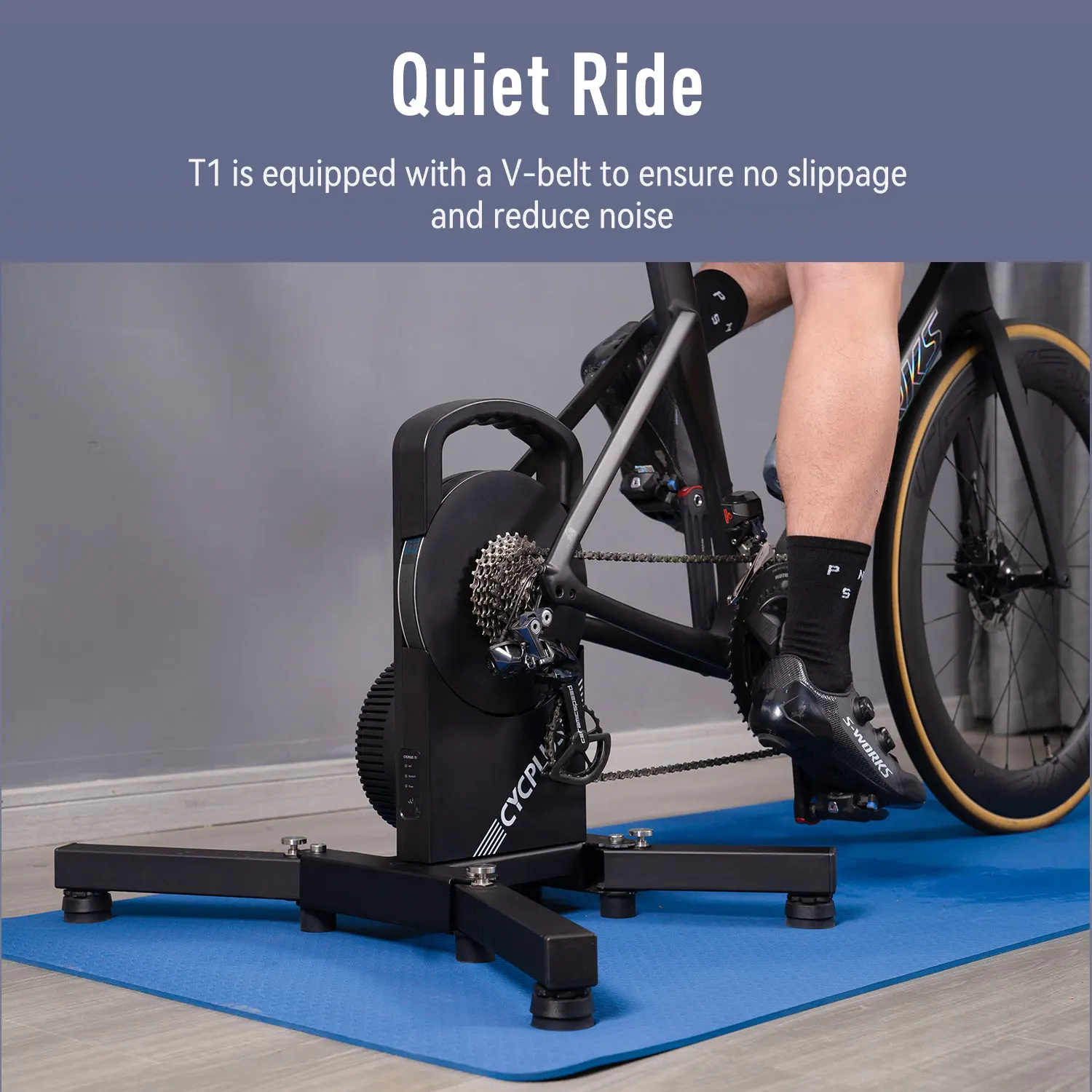 CYCPLUS T1 محرك الطاقة المباشر مدرب الدراجة الذكية داخلي ركوب الدراجات الجبلية الطريق الدراجة ANT + BLE مدرب المنزل