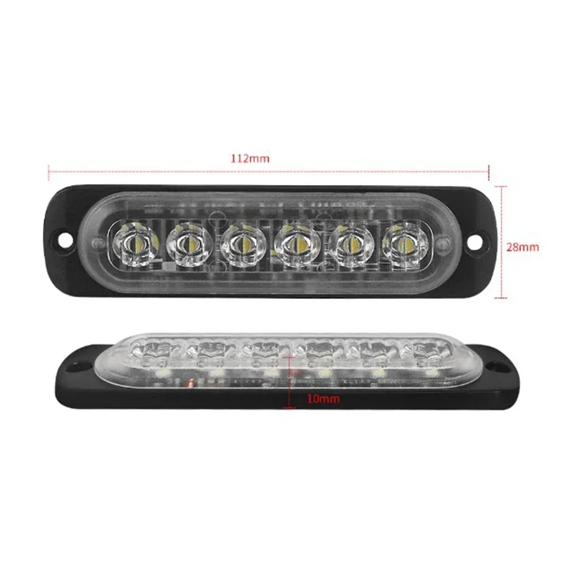 Accessory Car Fog Light Flood Kit Set 112*28mm 333mA 6 LED DC 12V-24V Mount Off-road Replacement Working Practical Useful