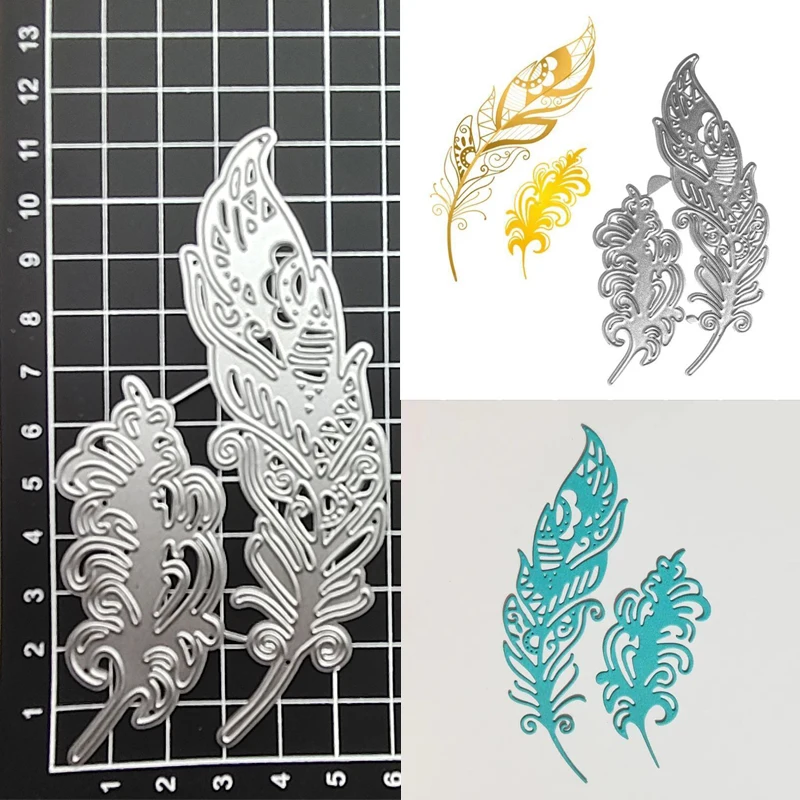 

metal cutting dies cut die mold Feather decoration Scrapbook paper craft knife mould blade punch stencils dies