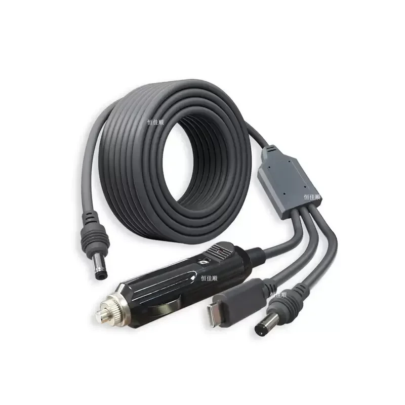 

Mini 3-in-1 Car Cigarette Lighter Type-C to DC Power & Ethernet Cable 4th Gen Stable Transmission Universal for Car Electronics