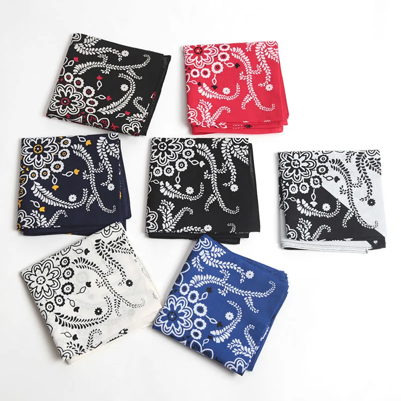 Hip Hop Kerchief Bohemian Print Bandana Paisley Pattern Headbands Outdoor Unisex Headband Wrist Wraps Face Mask Handkerchief