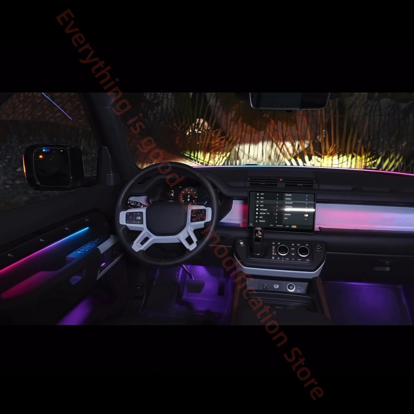 Ambient Lights Fit for Land Rover Defender 2020-2025 Automotive Interior Lighting Upgrade Car Accessories true carbon fiber trim
