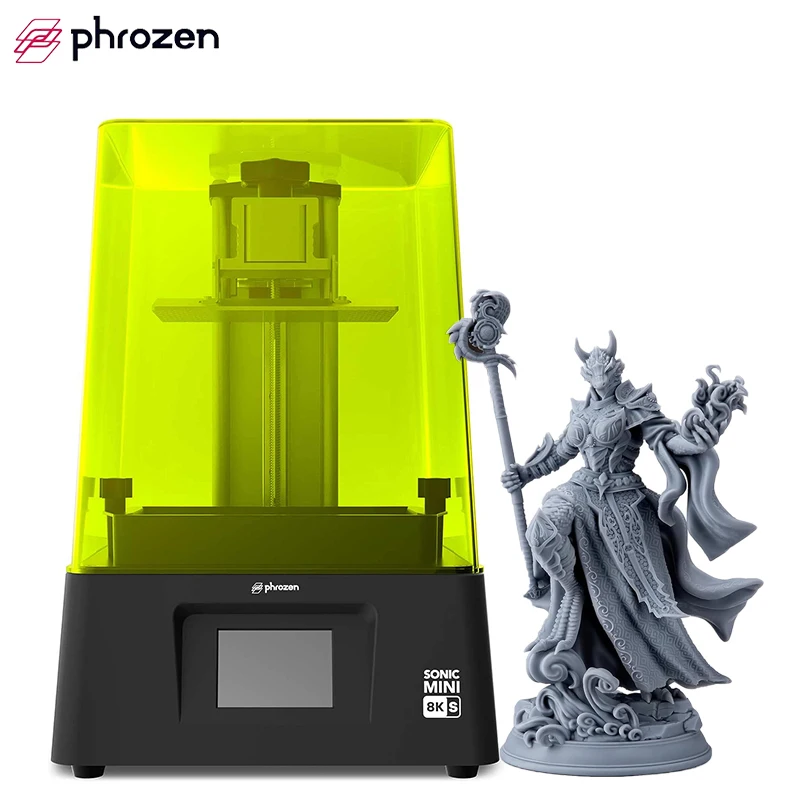 

Phrozen Sonic Mini 8K S LCD Resin 3D Printer Highest Resolution of 22 µm 7.1” Mono LCD Screen 16.5X 7.2 x 17 cm Printing Volume