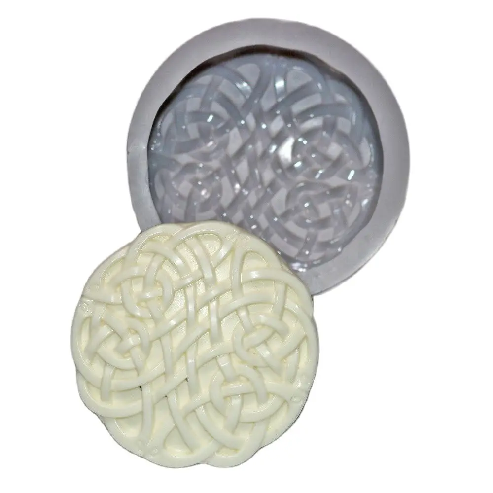 Fashion Woven Knot Silicone Soap Molds Chocolate Fondant Cake DIY Baking Weaving Texture Mold for Home Garden