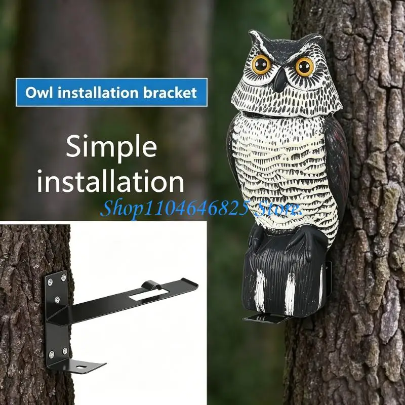 Bird Figure Mount Support Set with 4 Metal Wall and Tree Supports, Screws Included, 8 x 1.6 x 2 In Hardware for Yard and Board