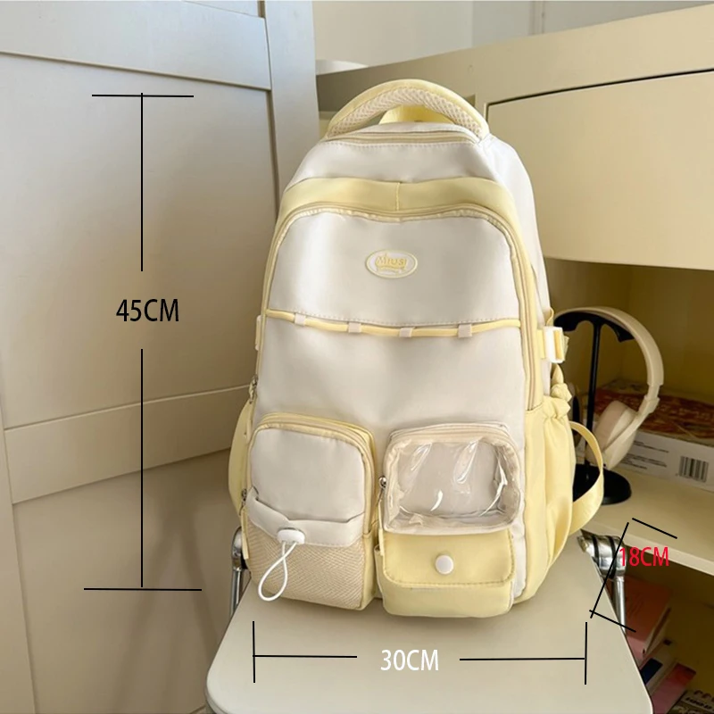 Large-capacity Schoolbag Female Versatile High Student Bag Female High-end Junior  School Student Travel Trend Backpack