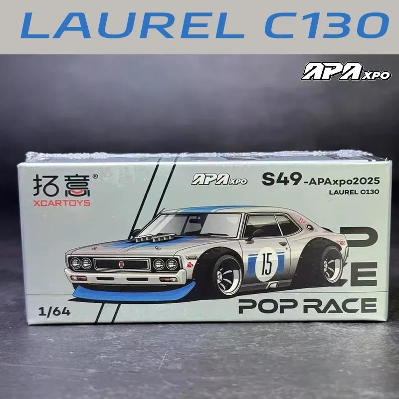 

POPRACE 1/64 LAUREL C130 APAxpo Alloy Motor Vehicle Diecast Models Car Toys Collection Boy's Christmas Gifts