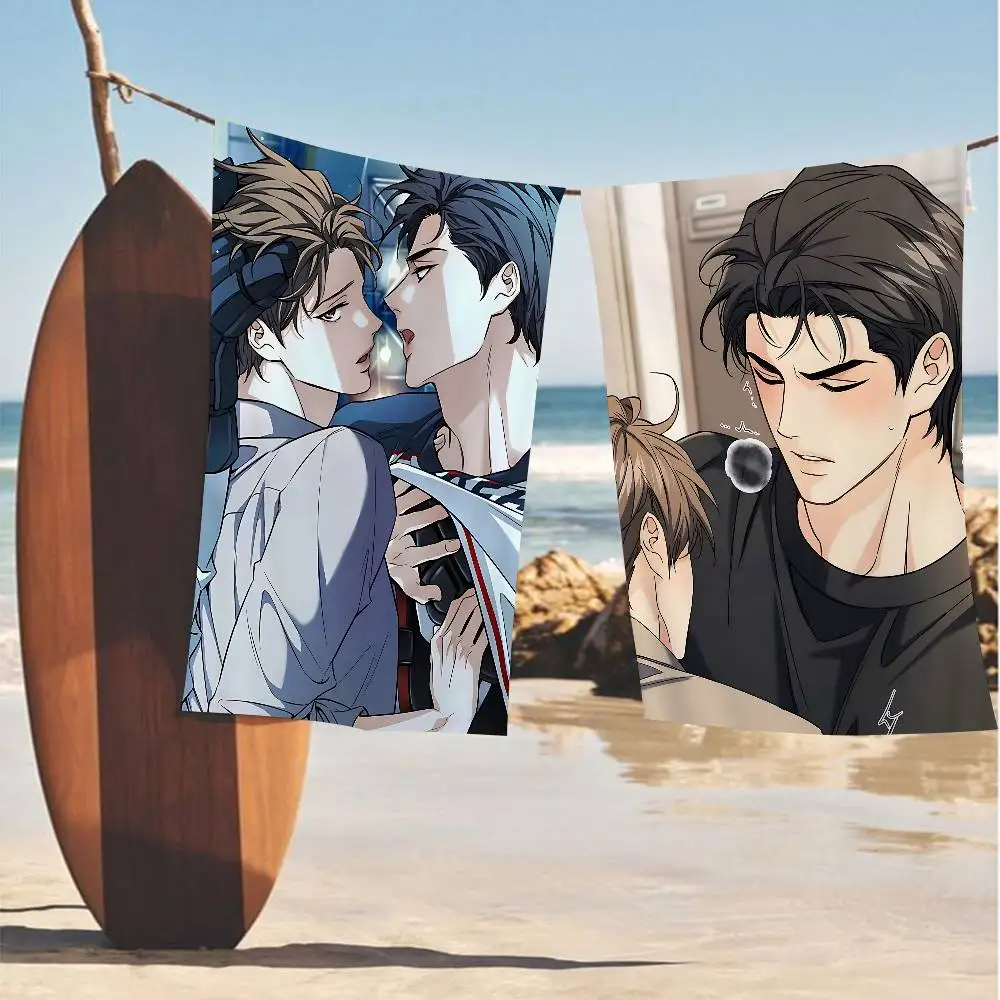BL Anime Hot Melting Point Anime Beach Swimming Towel Soft Absorbent Washcloth Children's Gifts for Kids Travel Camping Gym