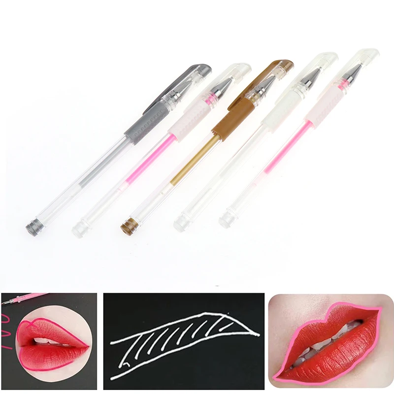 White Surgical Skin Marker Pen for Permanent Makeup Eyebrow Scribe Waterproof Marker Brow Pencil Tattoo Accessories Supplies