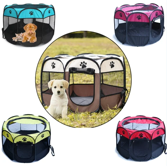

Collapsible Pet Big Tenteasy to Operate Dog Play House Cage Fence Puppy Kennel Durable Outdoor Octagonal Fence Pet Tent