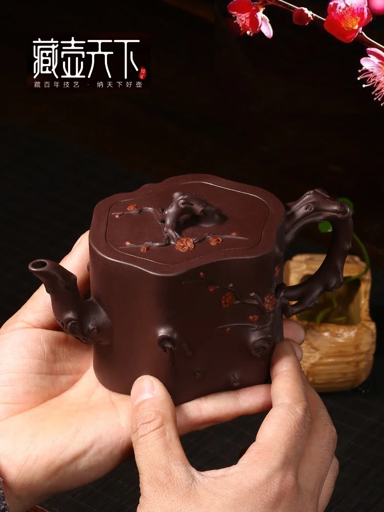 

Famous Tibetan Pot Master Dale, Yixing Fully Handmade Purple Clay Pot, Huanglongshan Original Mine, Ancient Tree