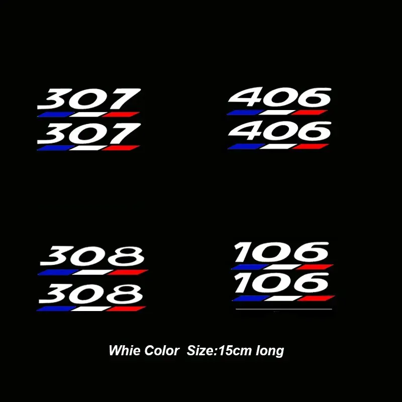 Peugeot Logo Vinyl Stickers Car Window Decals Exterior Accessories Compatible with Models 106 107 108 205 206 207