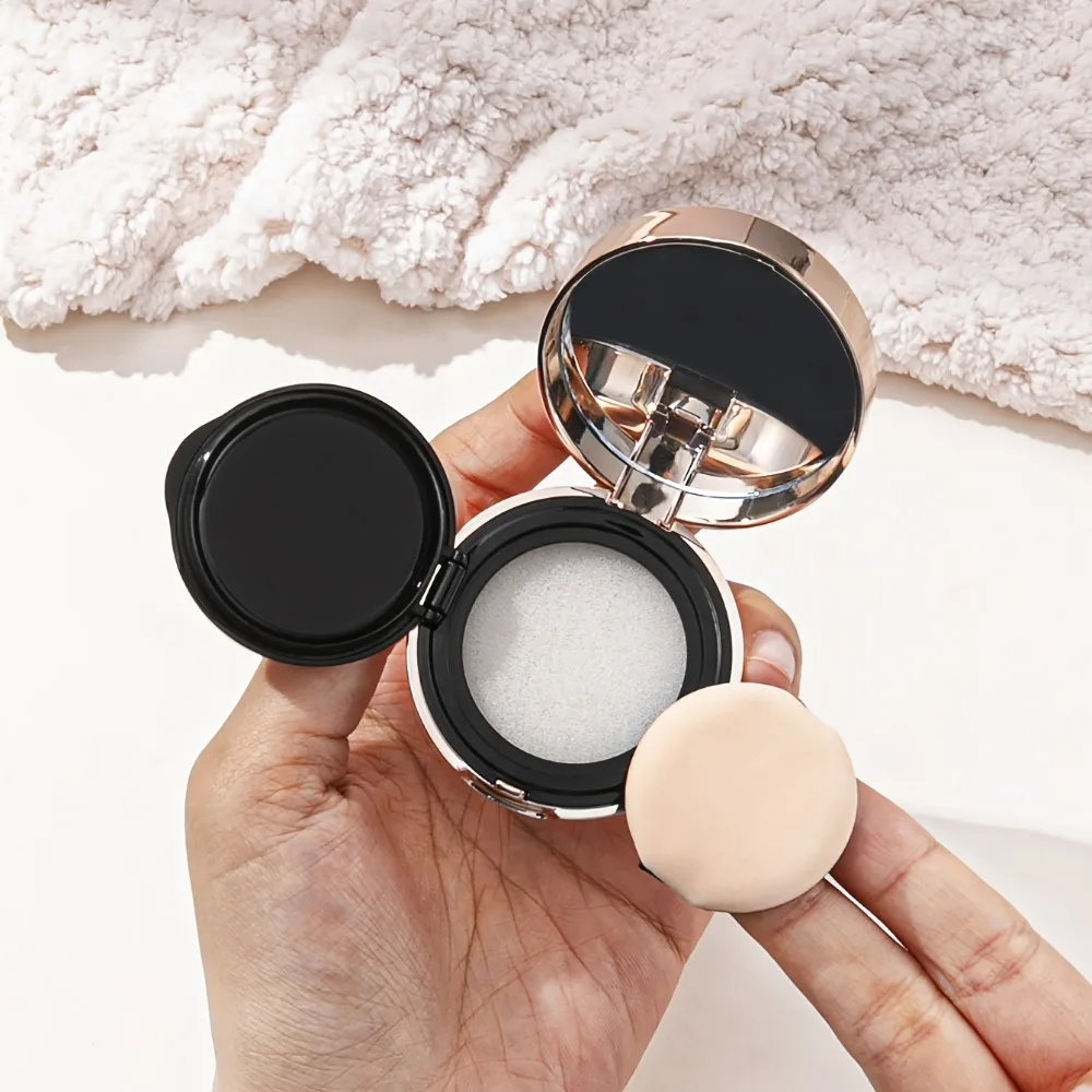 ​1Pc Refillable Air Cushion Foundation Case Empty DIY Box with Portable Mirror Compact Storage for Makeup Cosmetic Sponge Puff​